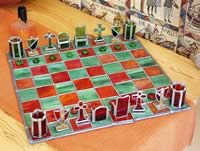 schackspel av glas