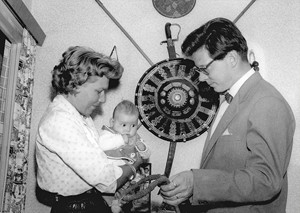 Mamma Evve, Vicki och pappa Gunnar.